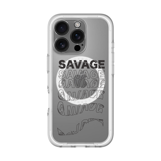 スリムプロテクションプレミアムケース with MagSafe［ SAVAGE Black ］