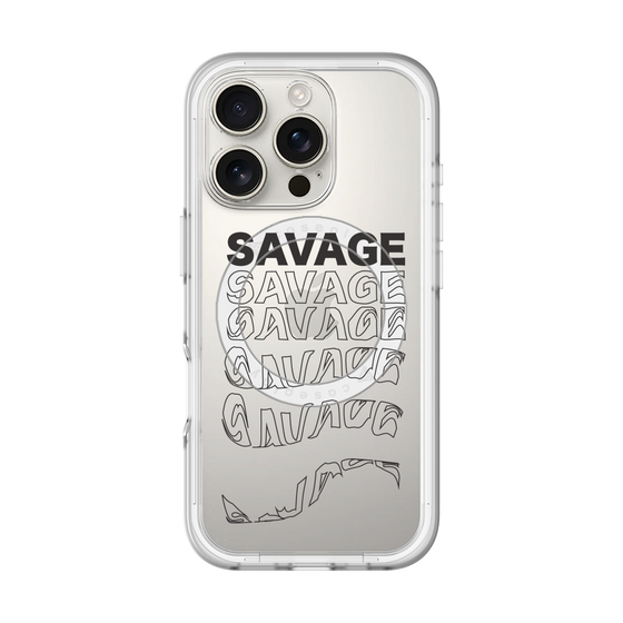 スリムプロテクションプレミアムケース with MagSafe［ SAVAGE Black ］