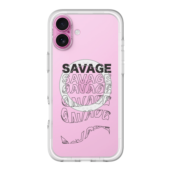 スリムプロテクションプレミアムケース with MagSafe［ SAVAGE Black ］