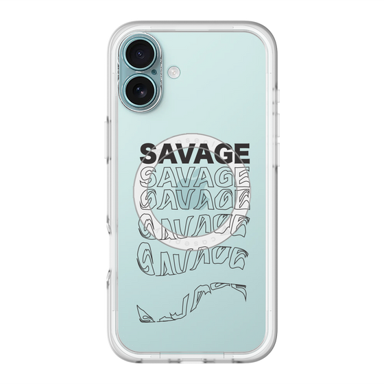 スリムプロテクションプレミアムケース with MagSafe［ SAVAGE Black ］