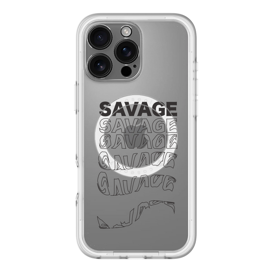 スリムプロテクションプレミアムケース with MagSafe［ SAVAGE Black ］