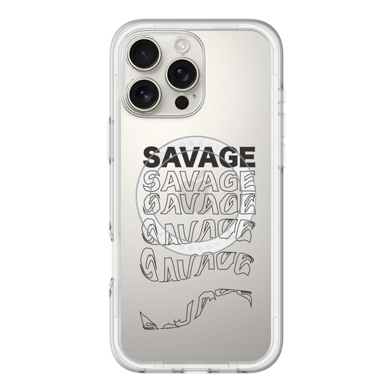 スリムプロテクションプレミアムケース with MagSafe［ SAVAGE Black ］