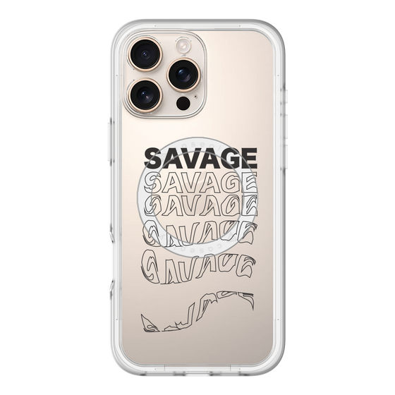 スリムプロテクションプレミアムケース with MagSafe［ SAVAGE Black ］