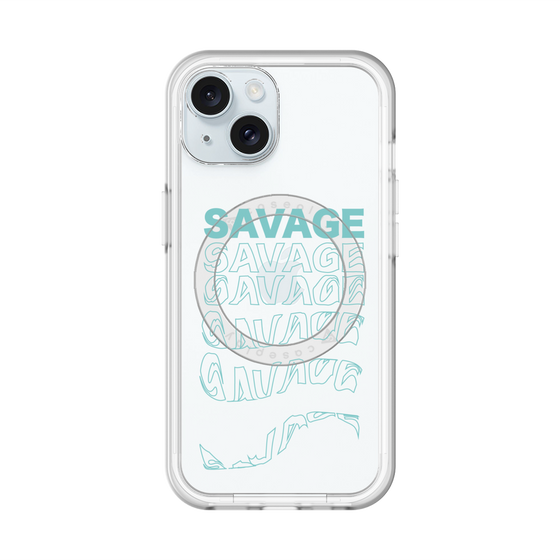 スリムプロテクションプレミアムケース with MagSafe［ SAVAGE Blue ］
