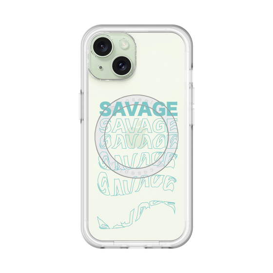 スリムプロテクションプレミアムケース with MagSafe［ SAVAGE Blue ］