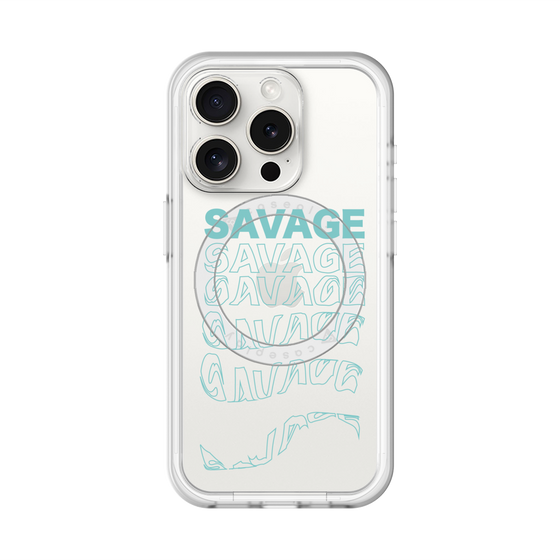 スリムプロテクションプレミアムケース with MagSafe［ SAVAGE Blue ］