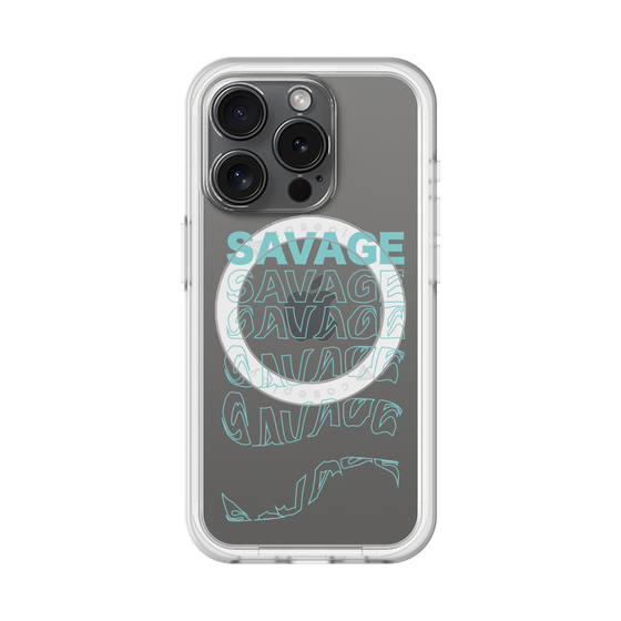 スリムプロテクションプレミアムケース with MagSafe［ SAVAGE Blue ］