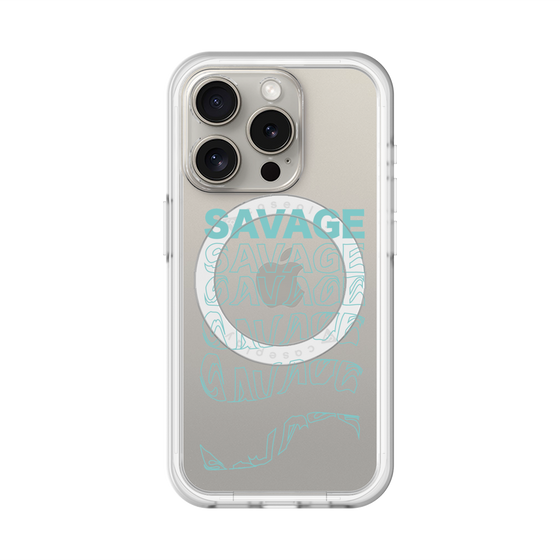 スリムプロテクションプレミアムケース with MagSafe［ SAVAGE Blue ］