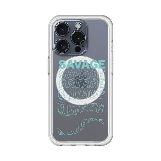 スリムプロテクションプレミアムケース with MagSafe［ SAVAGE Blue ］