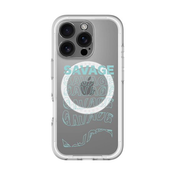 スリムプロテクションプレミアムケース with MagSafe［ SAVAGE Blue ］
