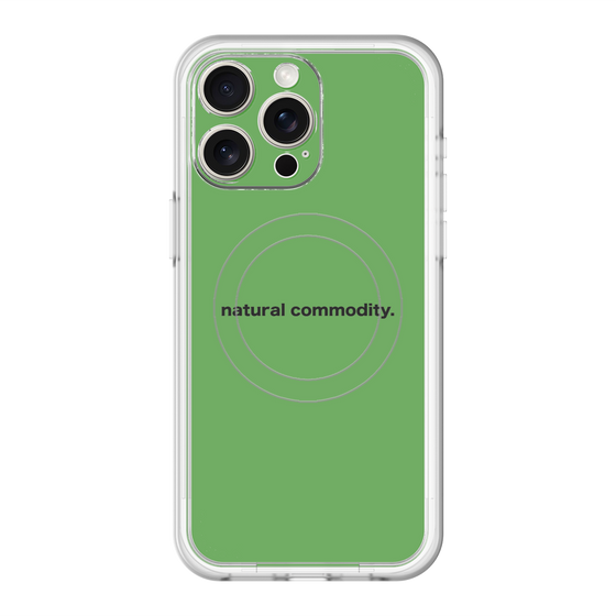 スリムプロテクションプレミアムケース with MagSafe［ NATURAL COMMODITY Green ］