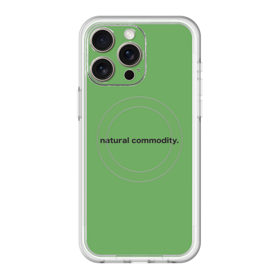 スリムプロテクションプレミアムケース with MagSafe［ NATURAL COMMODITY Green ］