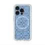 スリムプロテクションプレミアムケース with MagSafe［ LANVIN en Bleu - Logo Pattern - Blue ］