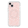 スリムプロテクションプレミアムケース with MagSafe［ LANVIN en Bleu - Logo Pattern - Pink ］