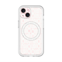 スリムプロテクションプレミアムケース with MagSafe［ LANVIN en Bleu - Logo Pattern - White ］