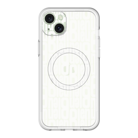 スリムプロテクションプレミアムケース with MagSafe［ LANVIN en Bleu - Logo Pattern - White ］