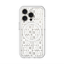 スリムプロテクションプレミアムケース with MagSafe［ LANVIN en Bleu - Logo Pattern - White ］