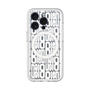スリムプロテクションプレミアムケース with MagSafe［ LANVIN en Bleu - Logo Pattern - White ］
