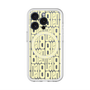 スリムプロテクションプレミアムケース with MagSafe［ LANVIN en Bleu - Logo Pattern - Yellow ］