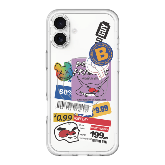スリムプロテクションプレミアムケース with MagSafe［ Demon Friends Sticker .1 ］
