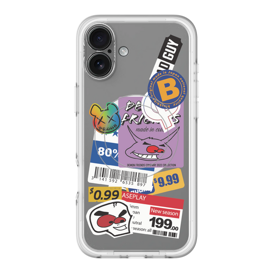 スリムプロテクションプレミアムケース with MagSafe［ Demon Friends Sticker .1 ］
