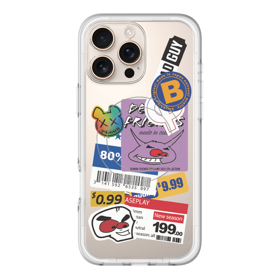 スリムプロテクションプレミアムケース with MagSafe［ Demon Friends Sticker .1 ］