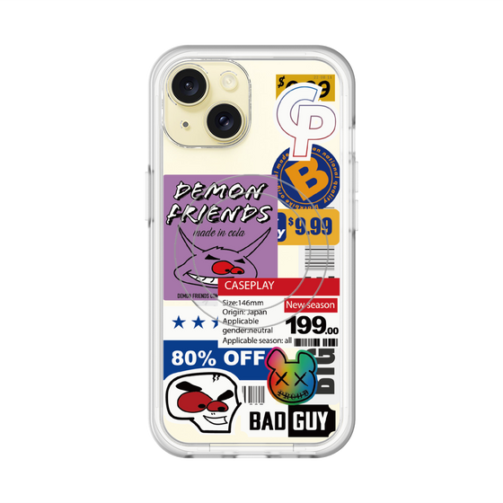 スリムプロテクションプレミアムケース with MagSafe［ Demon Friends Sticker .3 ］