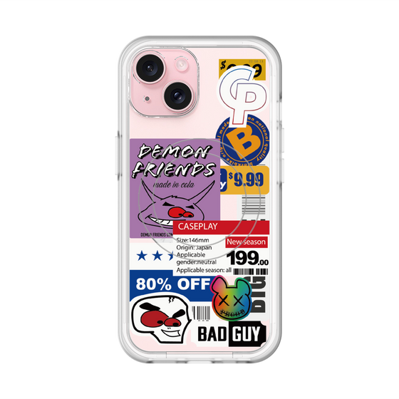 スリムプロテクションプレミアムケース with MagSafe［ Demon Friends Sticker .3 ］