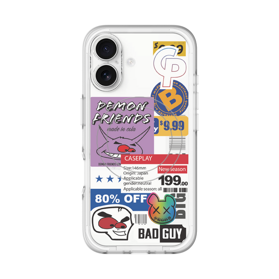 スリムプロテクションプレミアムケース with MagSafe［ Demon Friends Sticker .3 ］