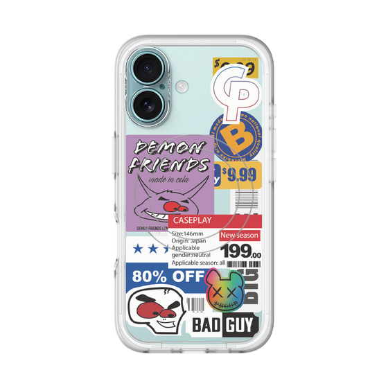 スリムプロテクションプレミアムケース with MagSafe［ Demon Friends Sticker .3 ］