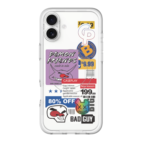 スリムプロテクションプレミアムケース with MagSafe［ Demon Friends Sticker .3 ］