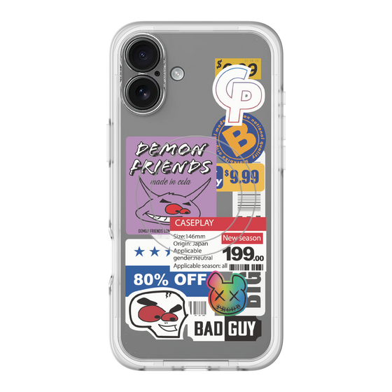 スリムプロテクションプレミアムケース with MagSafe［ Demon Friends Sticker .3 ］
