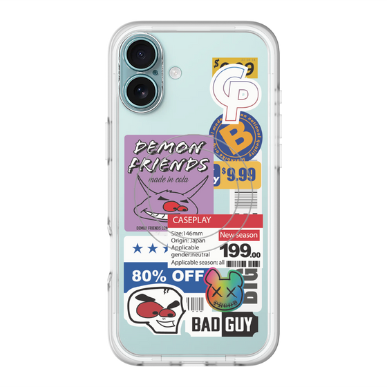 スリムプロテクションプレミアムケース with MagSafe［ Demon Friends Sticker .3 ］