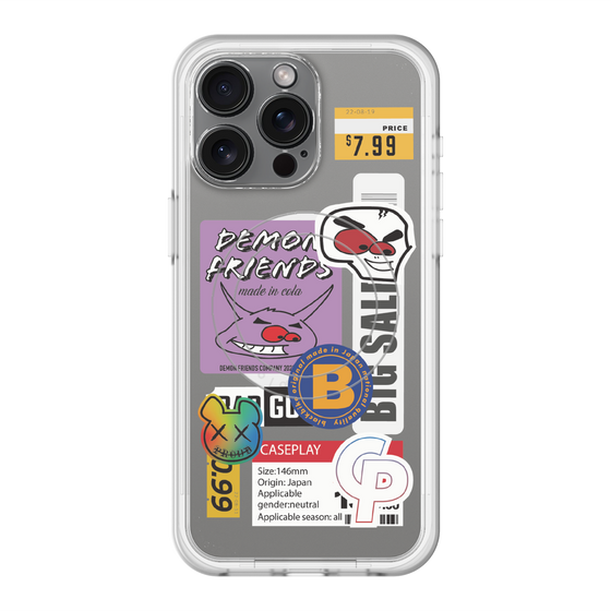 スリムプロテクションプレミアムケース with MagSafe［ Demon Friends Sticker .4 ］