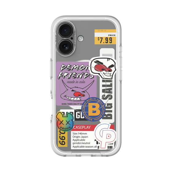 スリムプロテクションプレミアムケース with MagSafe［ Demon Friends Sticker .4 ］