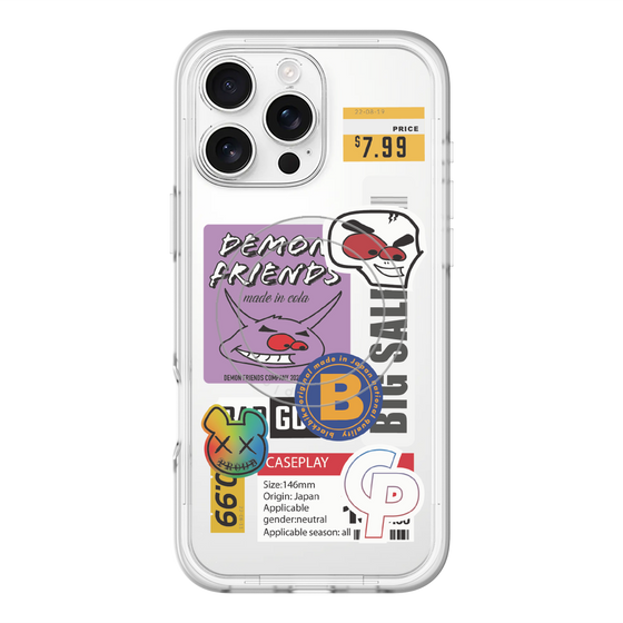 スリムプロテクションプレミアムケース with MagSafe［ Demon Friends Sticker .4 ］