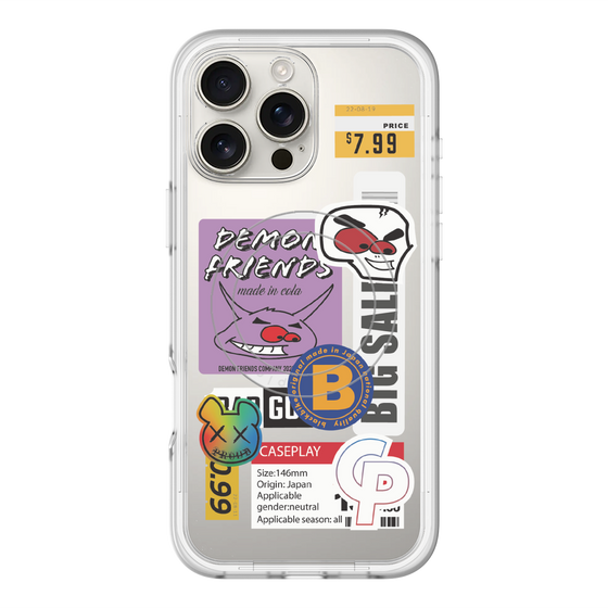 スリムプロテクションプレミアムケース with MagSafe［ Demon Friends Sticker .4 ］