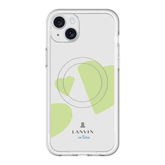 スリムプロテクションプレミアムケース with MagSafe［ LANVIN en Bleu Hearts Green - ランバン ハート グリーン ］