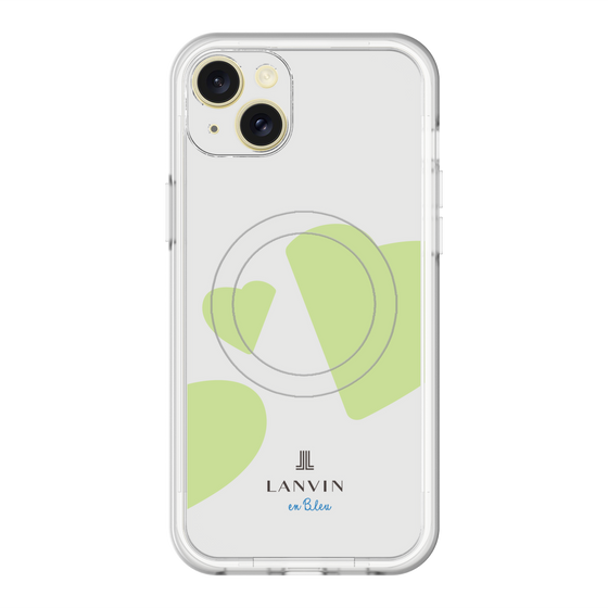 スリムプロテクションプレミアムケース with MagSafe［ LANVIN en Bleu Hearts Green - ランバン ハート グリーン ］