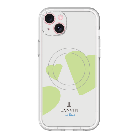 スリムプロテクションプレミアムケース with MagSafe［ LANVIN en Bleu Hearts Green - ランバン ハート グリーン ］