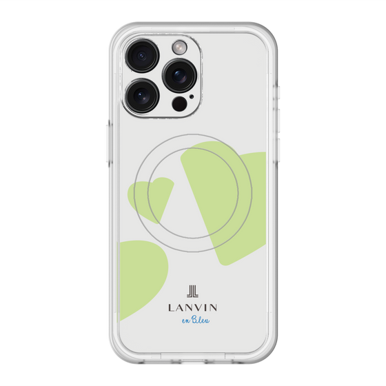 スリムプロテクションプレミアムケース with MagSafe［ LANVIN en Bleu Hearts Green - ランバン ハート グリーン ］