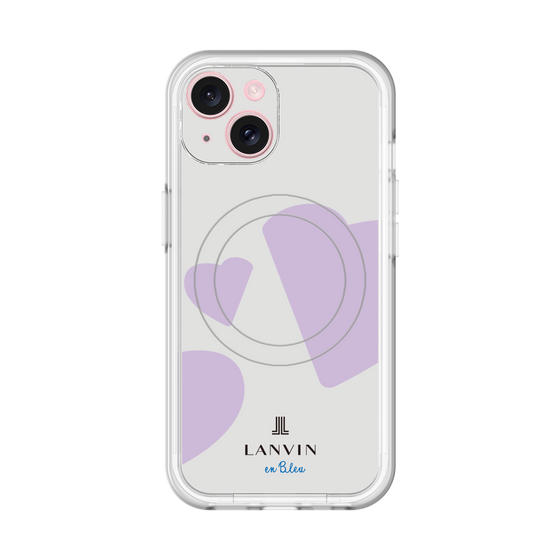 スリムプロテクションプレミアムケース with MagSafe［ LANVIN en Bleu Hearts Purple - ランバン ハート パープル ］