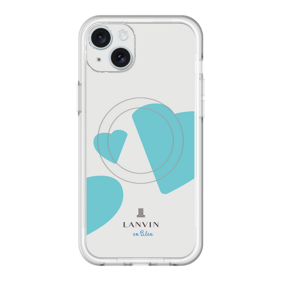 スリムプロテクションプレミアムケース with MagSafe［ LANVIN en Bleu Hearts Blue - ランバン ハート ブルー ］