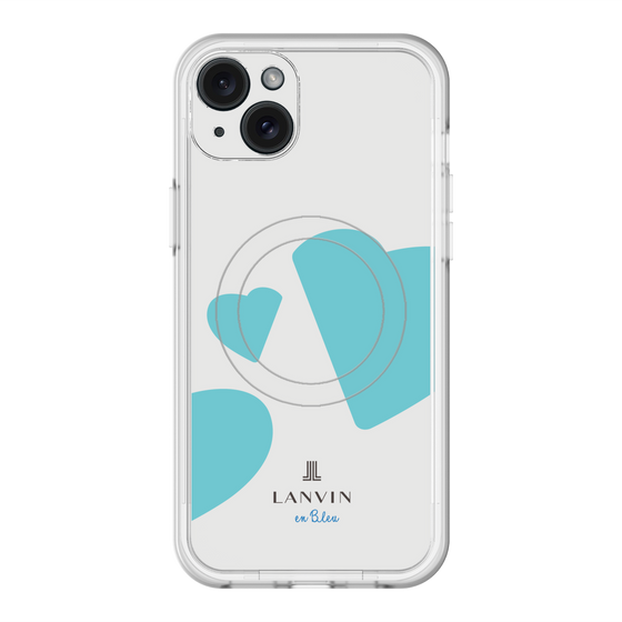 スリムプロテクションプレミアムケース with MagSafe［ LANVIN en Bleu Hearts Blue - ランバン ハート ブルー ］