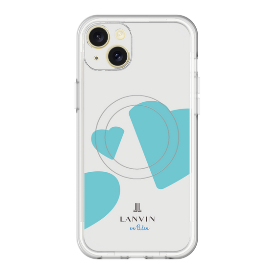 スリムプロテクションプレミアムケース with MagSafe［ LANVIN en Bleu Hearts Blue - ランバン ハート ブルー ］