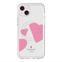 スリムプロテクションプレミアムケース with MagSafe［ LANVIN en Bleu Hearts Pink - ランバン ハート ピンク ］