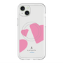 スリムプロテクションプレミアムケース with MagSafe［ LANVIN en Bleu Hearts Pink - ランバン ハート ピンク ］