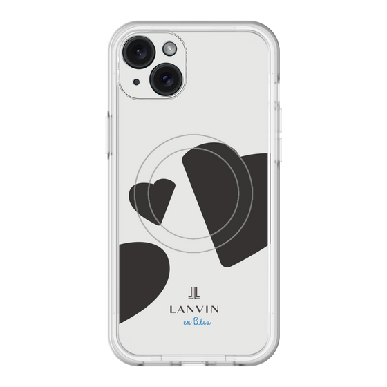 スリムプロテクションプレミアムケース with MagSafe［ LANVIN en Bleu Hearts Black - ランバン ハート ブラック ］