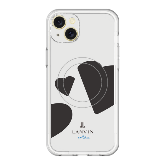 スリムプロテクションプレミアムケース with MagSafe［ LANVIN en Bleu Hearts Black - ランバン ハート ブラック ］