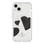 スリムプロテクションプレミアムケース with MagSafe［ LANVIN en Bleu Hearts Black - ランバン ハート ブラック ］